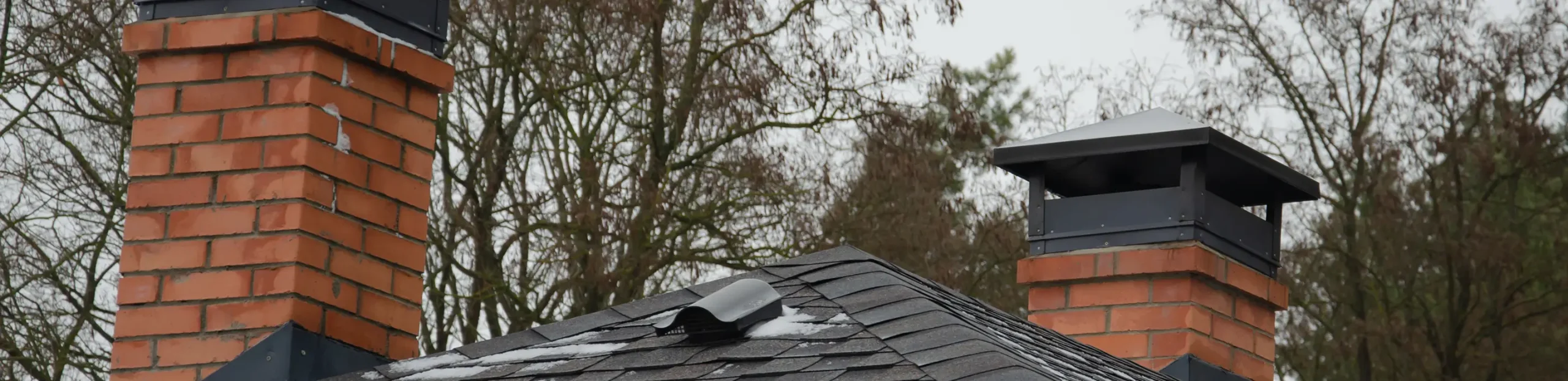 Before and after comparison photos of chimney sweep and masonry work in Portland