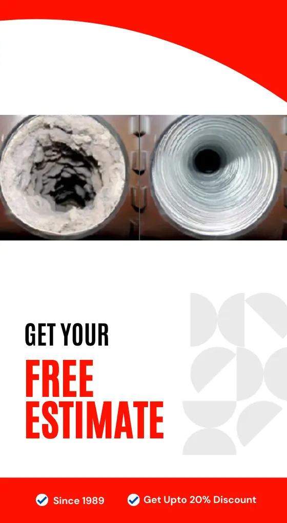 Promotional banner offering free estimates for dryer vent cleaning services in Portland